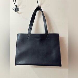 Banana Republic Navy Leather structured bag